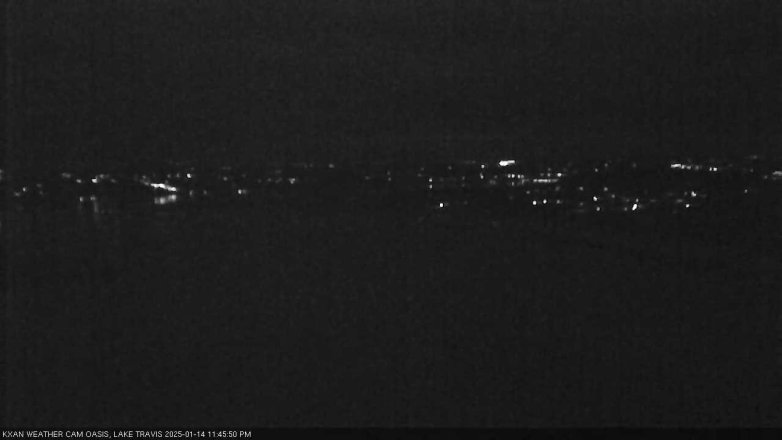Lake Travis webcam, January 14, 2025 11:45 PM CT