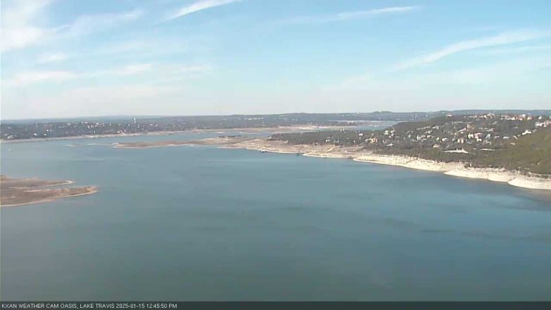 Lake Travis webcam, January 15, 2025 12:45 PM CT