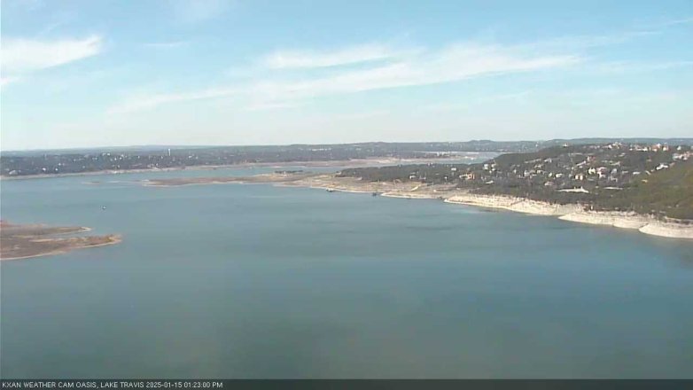 Lake Travis webcam, January 15, 2025 1:25 PM CT