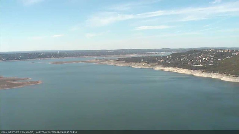 Lake Travis webcam, January 15, 2025 1:45 PM CT
