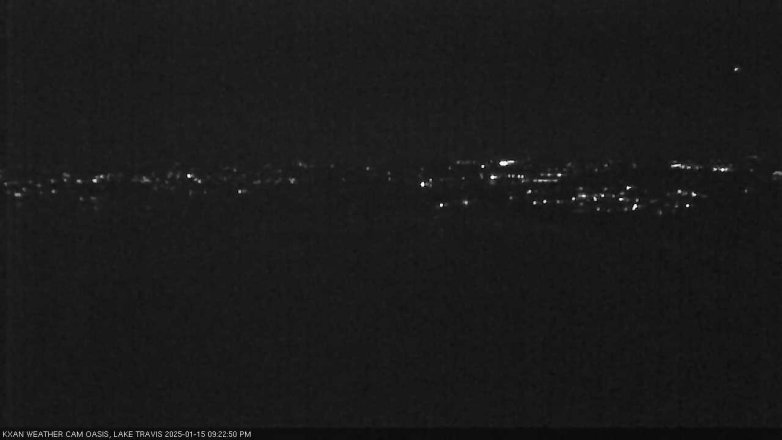 Lake Travis webcam, January 15, 2025 9:25 PM CT