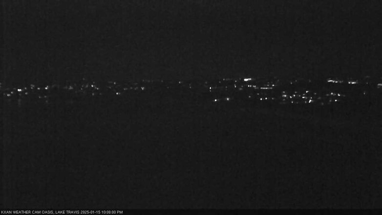 Lake Travis webcam, January 15, 2025 10:00 PM CT