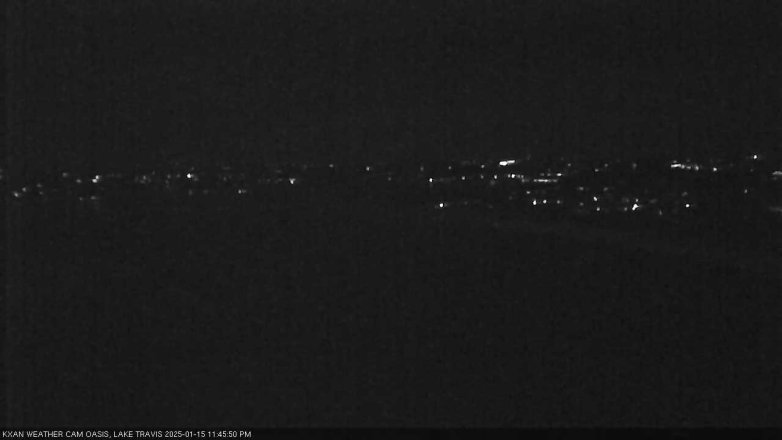 Lake Travis webcam, January 15, 2025 11:45 PM CT