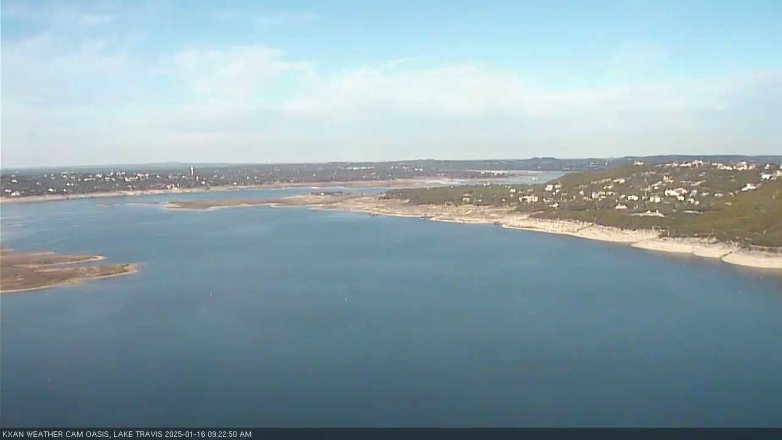 Lake Travis webcam, January 16, 2025 9:25 AM CT