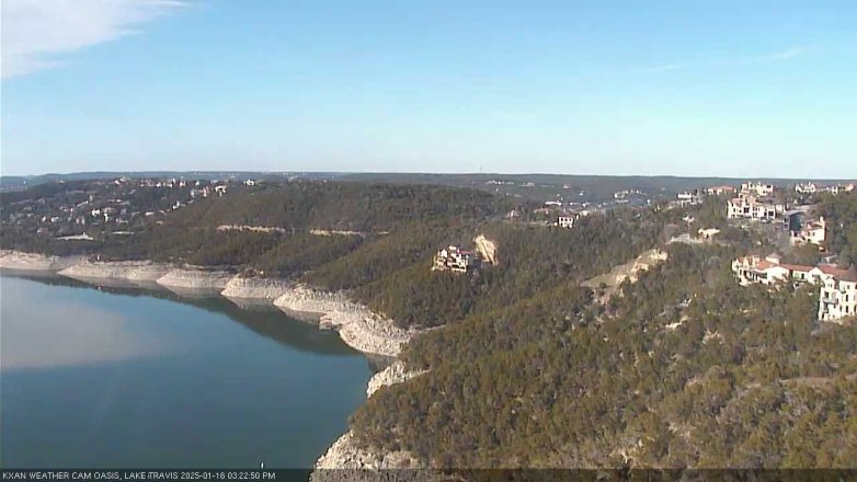 Lake Travis webcam, January 16, 2025 3:25 PM CT