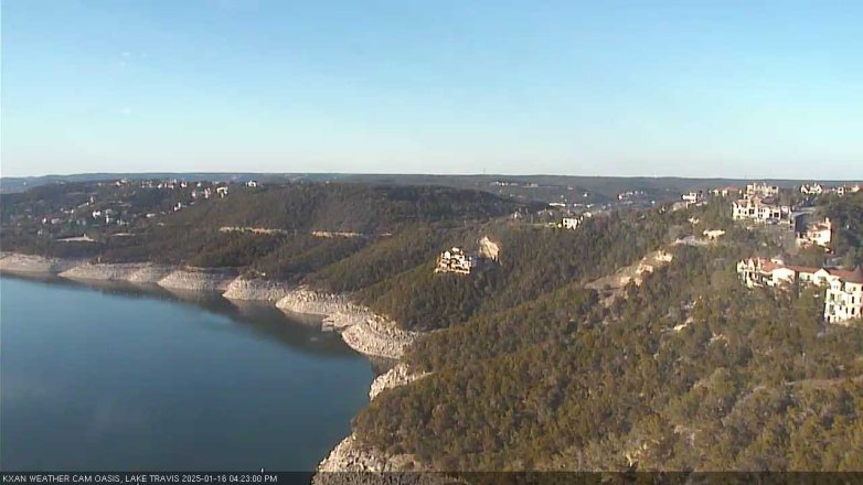 Lake Travis webcam, January 16, 2025 4:25 PM CT