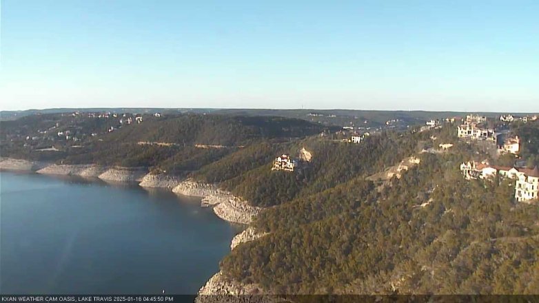 Lake Travis webcam, January 16, 2025 4:45 PM CT
