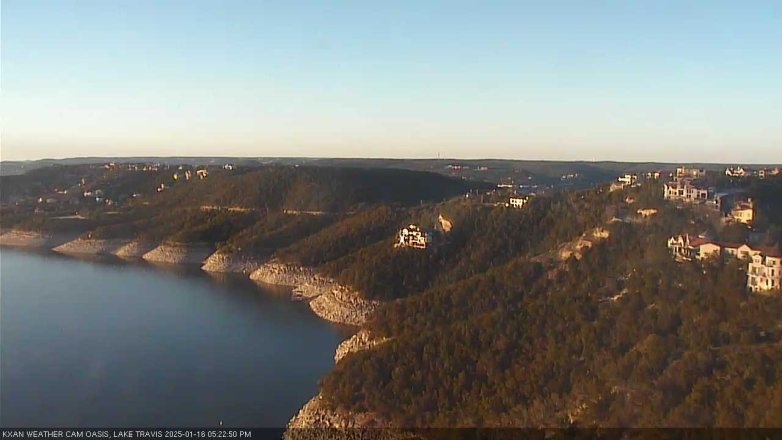 Lake Travis webcam, January 16, 2025 5:25 PM CT