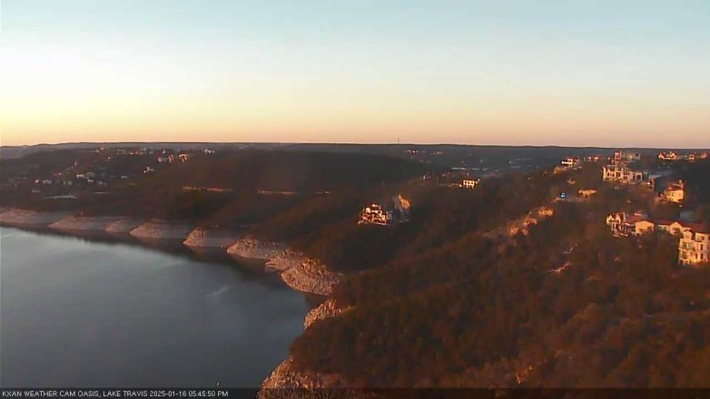 Lake Travis webcam, January 16, 2025 5:45 PM CT