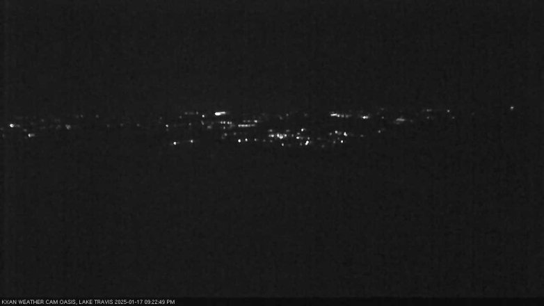 Lake Travis webcam, January 17, 2025 9:25 PM CT