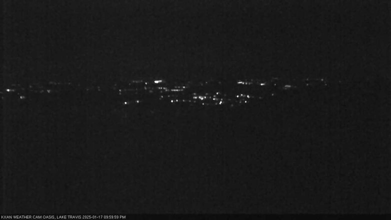 Lake Travis webcam, January 17, 2025 10:00 PM CT