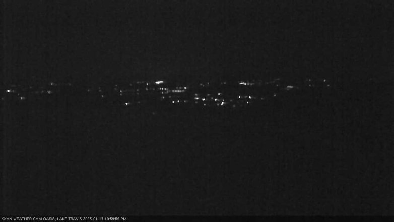 Lake Travis webcam, January 17, 2025 11:00 PM CT