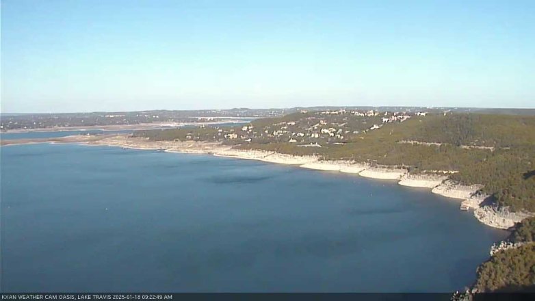 Lake Travis webcam, January 18, 2025 9:25 AM CT