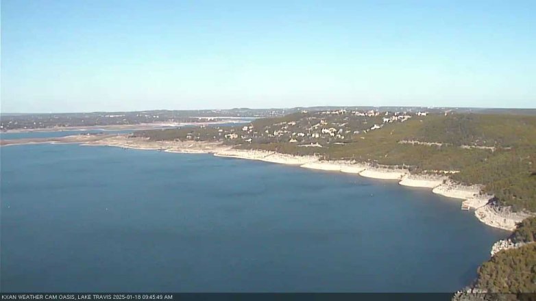 Lake Travis webcam, January 18, 2025 9:45 AM CT