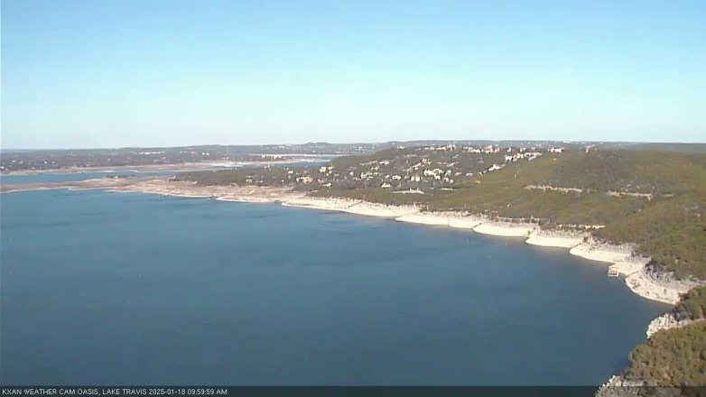 Lake Travis webcam, January 18, 2025 10:00 AM CT