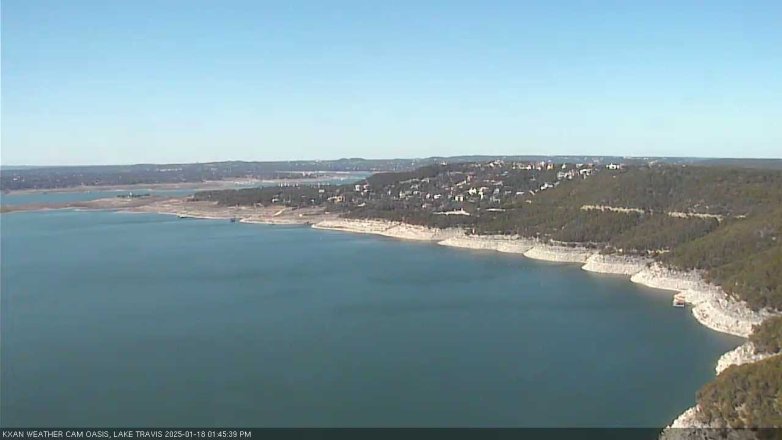 Lake Travis webcam, January 18, 2025 1:45 PM CT