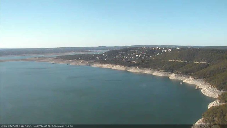 Lake Travis webcam, January 18, 2025 3:25 PM CT