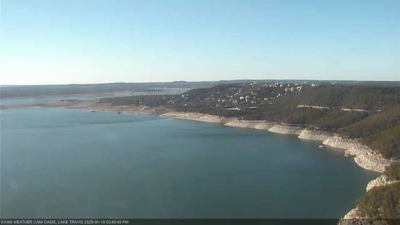 Lake Travis webcam, January 18, 2025 3:45 PM CT