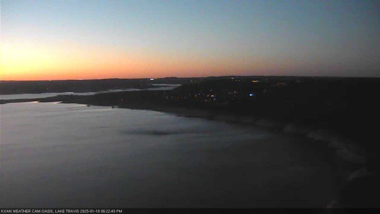 Lake Travis webcam, January 18, 2025 6:25 PM CT