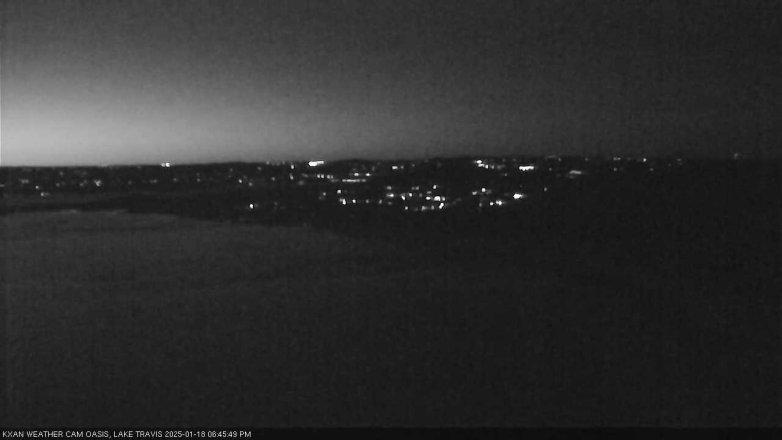 Lake Travis webcam, January 18, 2025 6:45 PM CT