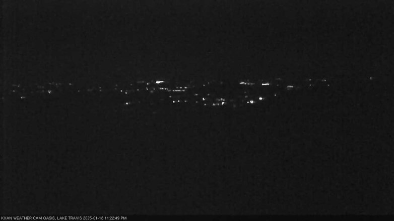 Lake Travis webcam, January 18, 2025 11:25 PM CT