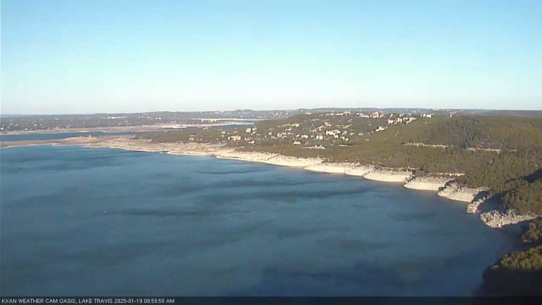 Lake Travis webcam, January 19, 2025 9:00 AM CT