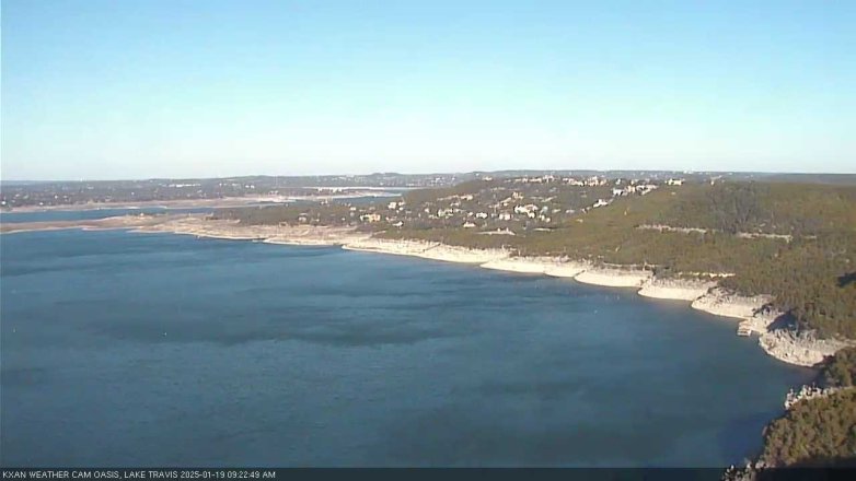 Lake Travis webcam, January 19, 2025 9:25 AM CT