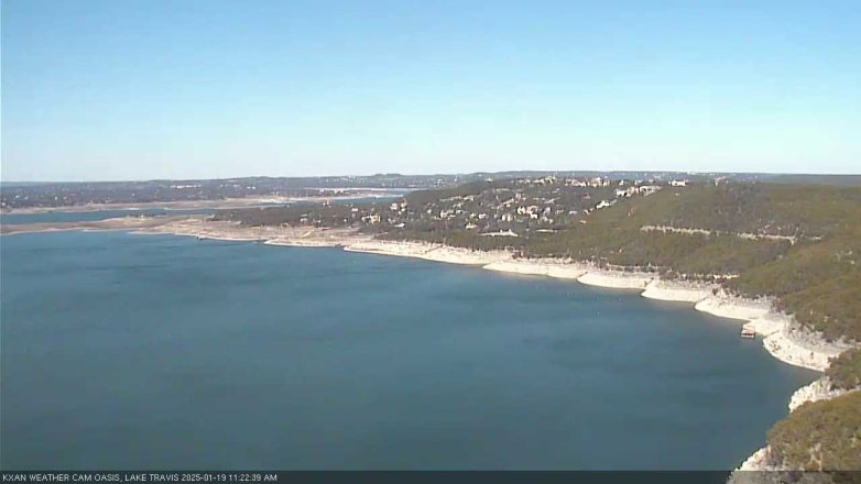 Lake Travis webcam, January 19, 2025 11:25 AM CT