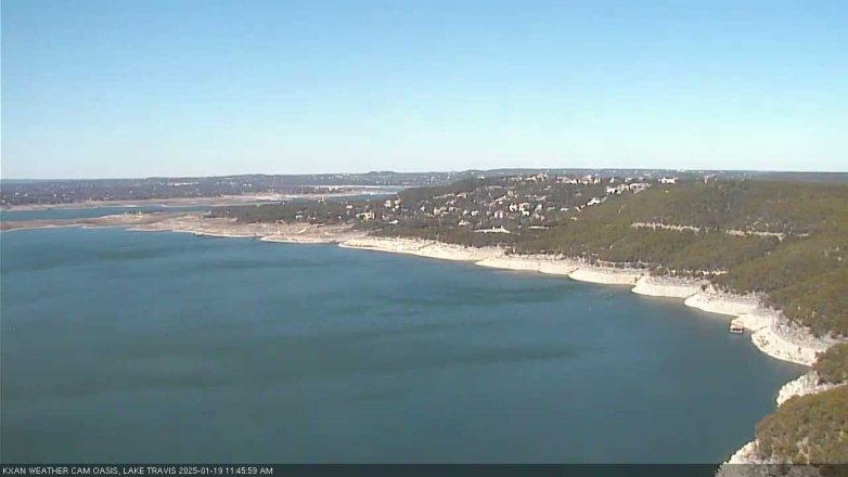 Lake Travis webcam, January 19, 2025 11:45 AM CT