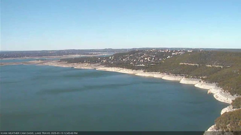 Lake Travis webcam, January 19, 2025 12:45 PM CT
