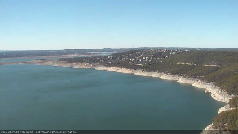 Lake Travis webcam, January 19, 2025 2:25 PM CT