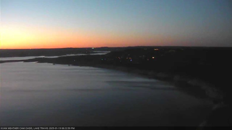 Lake Travis webcam, January 19, 2025 6:25 PM CT