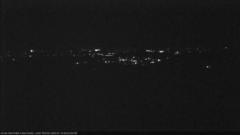 Lake Travis webcam, January 19, 2025 9:25 PM CT
