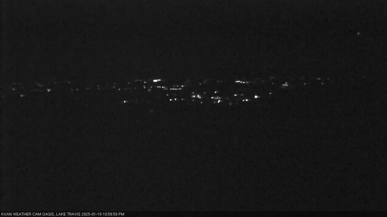 Lake Travis webcam, January 19, 2025 11:00 PM CT