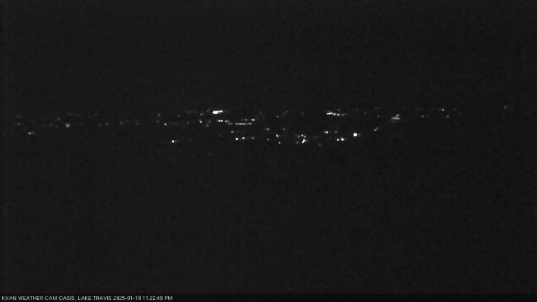 Lake Travis webcam, January 19, 2025 11:25 PM CT