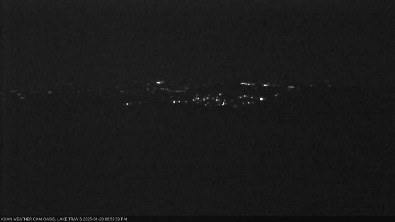 Lake Travis webcam, January 20, 2025 9:00 PM CT