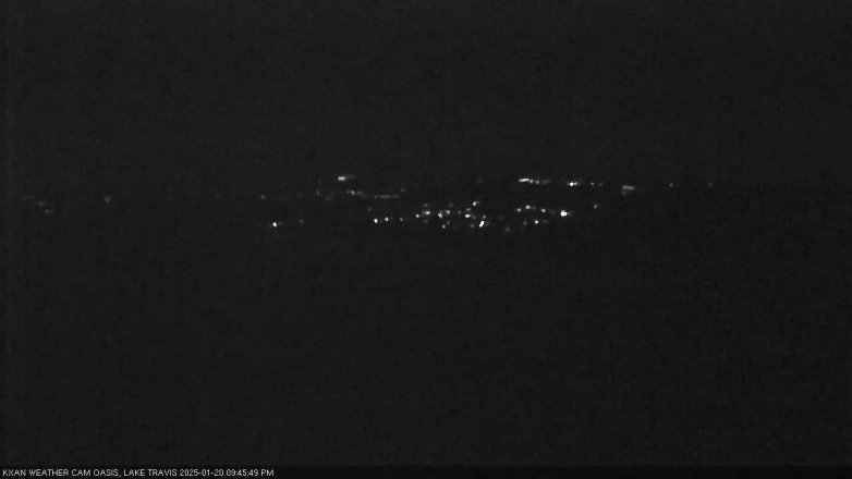 Lake Travis webcam, January 20, 2025 9:45 PM CT
