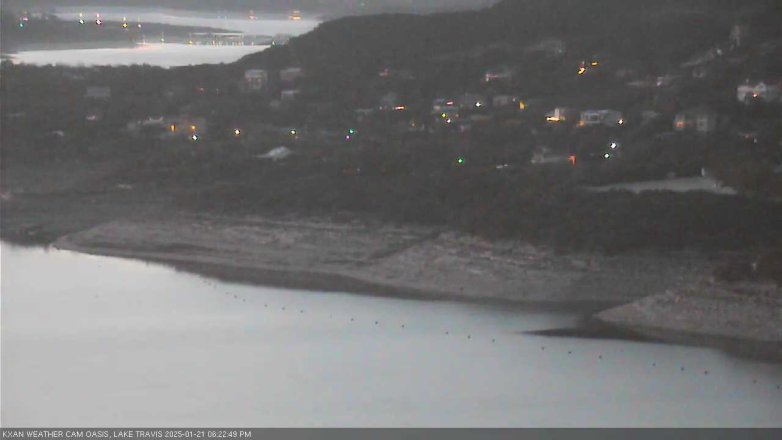Lake Travis webcam, January 21, 2025 6:25 PM CT