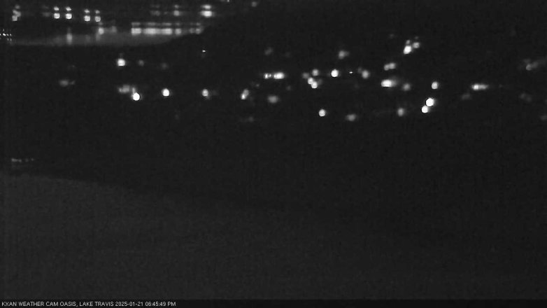 Lake Travis webcam, January 21, 2025 6:45 PM CT