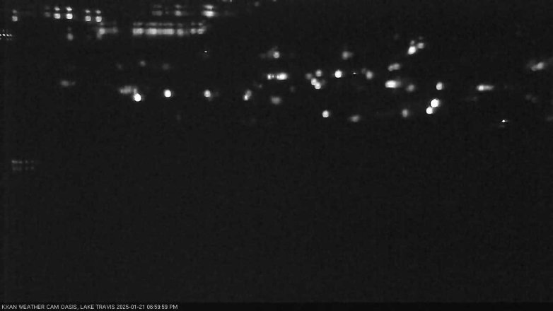 Lake Travis webcam, January 21, 2025 7:00 PM CT