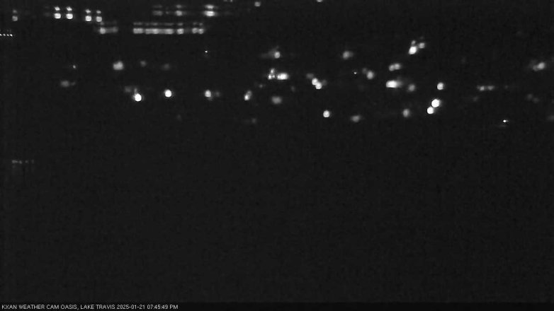 Lake Travis webcam, January 21, 2025 7:45 PM CT
