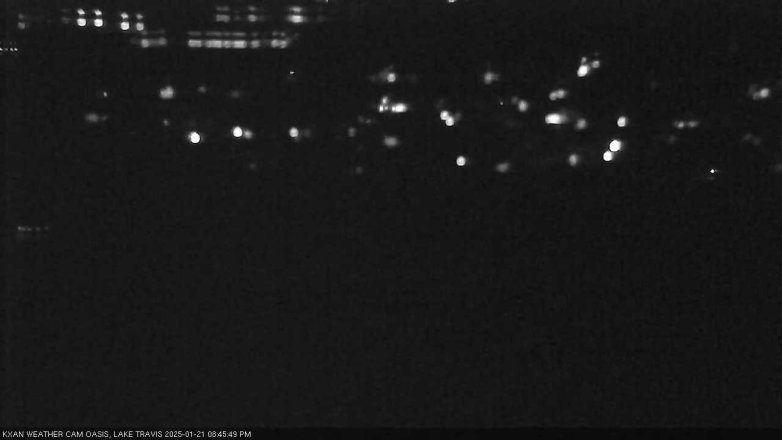 Lake Travis webcam, January 21, 2025 8:45 PM CT