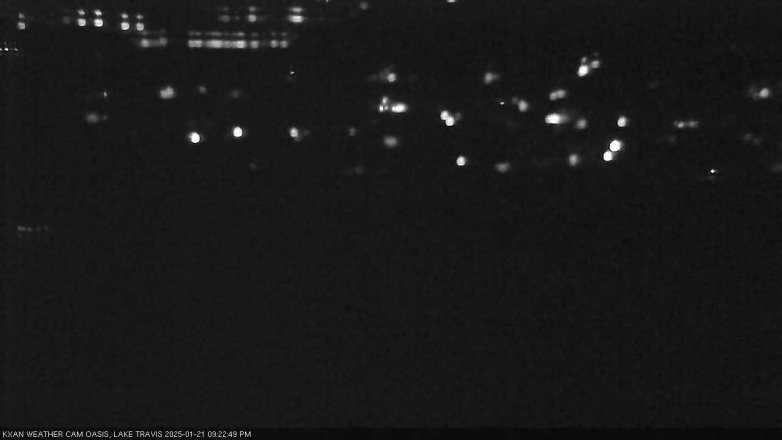 Lake Travis webcam, January 21, 2025 9:25 PM CT