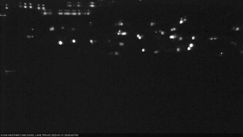 Lake Travis webcam, January 21, 2025 9:45 PM CT