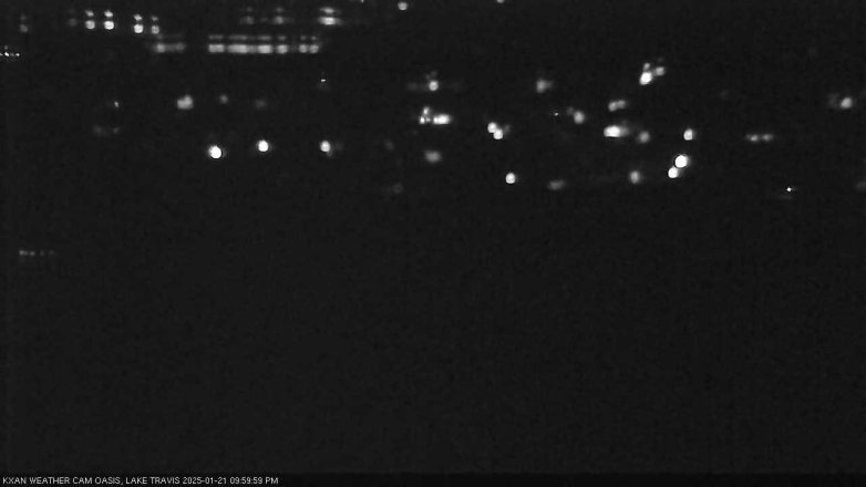 Lake Travis webcam, January 21, 2025 10:00 PM CT