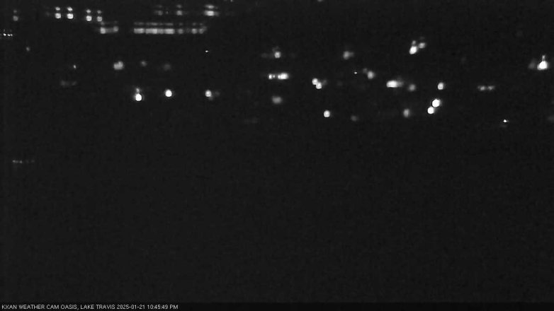 Lake Travis webcam, January 21, 2025 10:45 PM CT