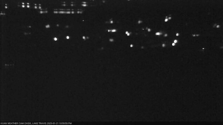 Lake Travis webcam, January 21, 2025 11:00 PM CT