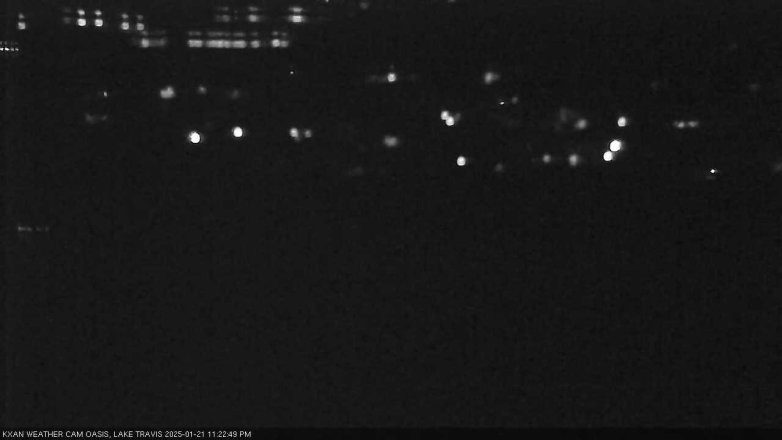 Lake Travis webcam, January 21, 2025 11:25 PM CT