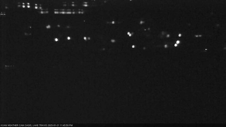 Lake Travis webcam, January 21, 2025 11:45 PM CT