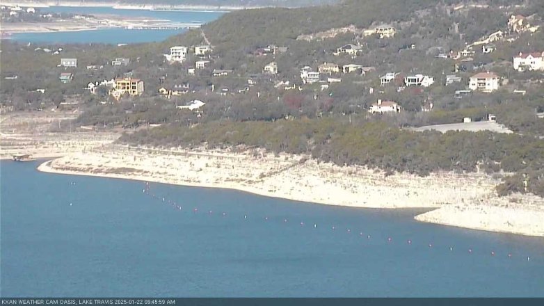 Lake Travis webcam, January 22, 2025 9:45 AM CT